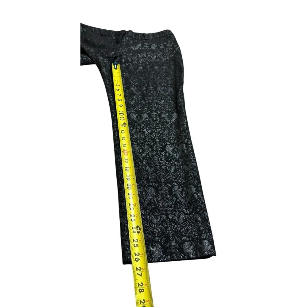 Y2K women's sparkle pants size 10 hearts floral Slim Fit stretchy Retro